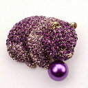 【送料無料】アクセサリー ネックレスクリスタルブローチパンダビンテージブローチリラbroche panda oso cristal aguja muy noble vintage brooch lila purple