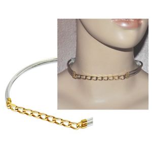 【送料無料】アクセサリー　ネックレスコリアーチョークプラークアルジェントオリジナルcollier choker original plaqu argent et couleur or maille gourmette 38cm bijou