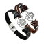 ̵ۥ꡼ͥå쥹ѥ󥯥ƥ쥹֥쥹åȥ륢󥫡ĥ꡼punk stainless steel anchor tree of life branches chain leather bracelet for men