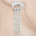 【送料無料】アクセサリー　ネックレスアルジェントイヤリングorecchini donna strass argento cristalli brillantini pendenti earrings 1155