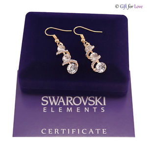 アクセサリー　ネックレスゴールドスワロフスキーエレメントorecchini oro swarovski elements originali g4love cristalli trilogy stras regalo