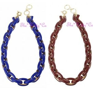 【送料無料】アクセサリー　ネックレスゴールドエナメルネックレスネックレスチェーンリンクgran 14 kgp oro y esmalte grueso declaracin collar cadena collar de enlaces oval