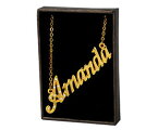 【送料無料】アクセサリー　ネックレスアマンダネックレスkゴールドメッキペンダントカスタムcollar de nombre amanda 18 k oro plateado regalo colgante personalizado nekless amor