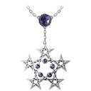 【送料無料】アクセサリー ネックレスゴシックペンダントボックスalchemy pentagram pentacle purple pentagramatron gothic large pendant gift box