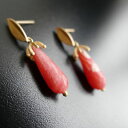 【送料無料】アクセサリー ネックレスゴールデンイヤリングaretes pendientes doradomatt color con rodochrosit, de catia levy(4)