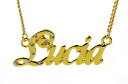 アクセサリー　ネックレスゴールドメッキネックレス18k chapado en oro con collar con nombre luciaaccesorios aniversario identidad regalo