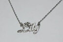 【送料無料】アクセサリー ネックレスホワイトゴールドメッキネックレスユリクリスマスクリスマスlily en oro blanco platinado collar con nombrecumpleaos navidad regalos de navidad