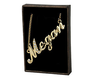 collar de nombre megan chapado en oro 18ctregalo de compromiso personalizado de navidadネックレスクリスマスカスタムコミットメント※注意※NYからの配送になりますので2週間前後お時間をいただきます。人気の商品は在庫が無い場合がございます。ご了承くださいませ。サイズの種類の商品は購入時の備考欄にご希望のサイズをご記載ください。　携帯メールでの登録ですと楽天からのメールが届かない場合がございます。