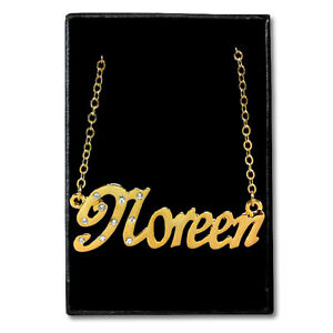 【送料無料】アクセサリー　ネックレスゴールドメッキネックレスchapado en oro con collar de nombrenoreenideas de regalo para ellajoyas de cumpleaos