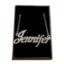 アクセサリー　ネックレスゴールドネックレスジェニファーパーソナライズoro blanco plateado collar de nombrejenniferidea del regalo para ellacumpleaos personalizado