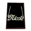 アクセサリー　ネックレスゴールドネックレスニコールカスタムoro blanco plateado collar de nombrenicoleidea del regalo para elladama personalizado