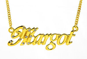 アクセサリー　ネックレスネックレスkゴールドメッキカスタムネームネックレスcollar chapado en oro 18k con nombre margotpersonalizado collar personalizado de boda