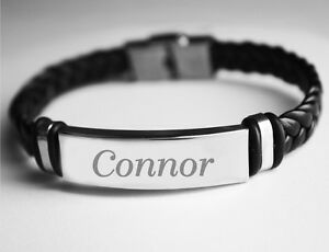 【送料無料】アクセサリー ネックレスブレスレットレザーconnorpara hombre pulsera con nombrede cuero trenzadoplaca de nombre regalos para l 【送料無料】アクセサリー ネックレスブレスレットレザーconnorpara hombre pulsera con nombrede cuero trenzadoplaca de nombre regalos para l