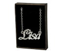 【送料無料】アクセサリー ネックレスリサネックレスクリスマスペンダントチェーンcollar de nombre lisa 18k chapado en oro ...