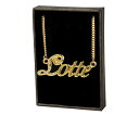 アクセサリー　ネックレスネックレスkゴールドメッキカスタムデザイナガールフレンドcollar de nombre lotte 18k chapado en oro novia personalizado cumpleaos de diseador