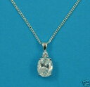 【送料無料】アクセサリー ネックレススターリングシルバーペンダントチェーンimpresionante de plata esterlina clr ovalrnd cz colgante y cadena