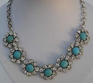 【送料無料】アクセサリー　ネックレスガラスcollarcollier 47 cmflores con cristalplata de colores nuevo