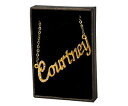 【送料無料】アクセサリー ネックレスネームネックレスコートニーペンダントcollar de nombre courtney 18 k oro plateado ...