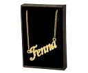 アクセサリー　ネックレスネームネックレスペンダントカスタムデザインcollar de nombre fenna 18 k oro plateado personalizado cumpleaos diseo colgante