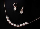 【送料無料】アクセサリー ネックレスアンプセットチェーンイヤリングlujo seora joyas set cadena amp; pendientes de ...