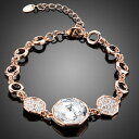 【送料無料】アクセサリー ネックレスクリスタルローズゴールドメッキブレスレットテニスコートbrillante brillante pedrera de cris...