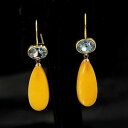 【送料無料】アクセサリー ネックレスドールプレートレトロboucle doreilles crochet dor verre jaune agate goutte plate pendante retro qd3