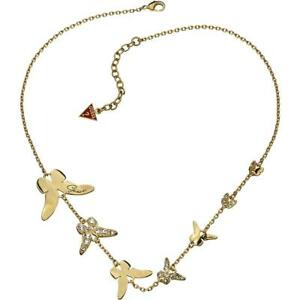 【送料無料】アクセサリー　ネックレスファルファッレゴールドguess collana donna ubn41308 farfalle oro collier dorata brillantini girocollo