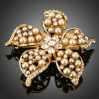 【送料無料】アクセサリー　ネックレスレディースピンブローチgolden perla flor pin broche para mujer damas chicas kbt0058