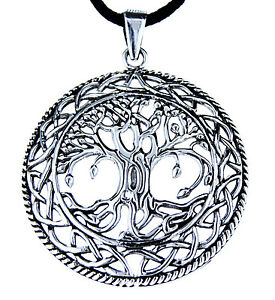 【送料無料】アクセサリー　ネックレスペンダントシルバーユグドラシルストラップn 94 colgante rbol de la vida plata 925 yggdrasil del mundo con correa