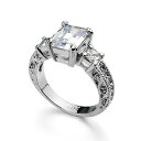 【送料無料】アクセサリー ネックレスリングホワイトゴールドコミットメントクリスマスクリスタルlujo anillo mujer oro blanco 18k chapado cristal de compromiso regalo navidad