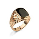 【送料無料】アクセサリー ネックレスリングローズゴールドオニキスanillo de hombre oro rosa chapado nix filigrana onyxring