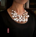 【送料無料】アクセサリー ネックレスコリアーラスデュコートパールバロックレトロcollier ras du cou perle deux rang multit...
