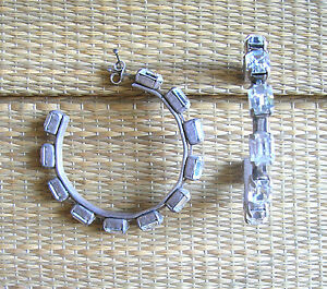 【送料無料】アクセサリー　ネックレス629 boucles dagostino oreille strass creoles blancs629 boucles doreille creoles strass blancs