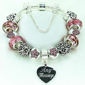 ̵ۥ꡼ͥå쥹ԥ󥯥եץ쥼da donna ragazze bracciale rosa gratis incisione personalizzato compleanno regali freepost