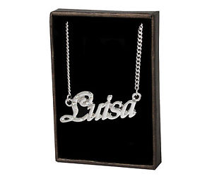 ̵ۥ꡼ͥå쥹ͥå쥹kɥåcollana con nome luisa 18k plac...