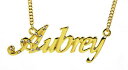 【送料無料】アクセサリー ネックレス ゴールドオーブリーメッキネックレスチェーンクリスマス18k oro placcato collana con nome aubreynome catena cristalli regali di natale