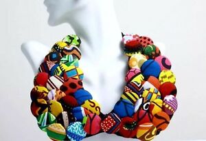 【送料無料】アクセサリー ネックレス サンダルマルチカラーアフロアンカラネックレスnuovi sandali donna fatti a mano multi colore afro ankara collare dichiarazione collana