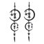 【送料無料】アクセサリー　ネックレス　イヤリングシルバーピンムーンスターファッションorecchini a perno argentato luna stella lungo sottile moda nero matrimonio xx15