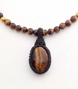 【送料無料】アクセサリー　ネックレス　マラヨガビーズペンダントuomo naturale di tigre eye gemstone mala 108 perline yoga ciondolo