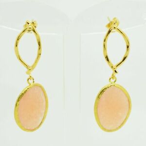 【送料無料】アクセサリー　ネックレス　ストーンヒスイイヤリングaylas placcato oro semi preziosi gem stone giada orecchini fatti a mano