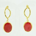【送料無料】アクセサリー ネックレス ストーンイヤリングaylas placcato oro semi preziosi gem stone giada orecchini(4)