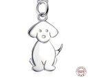 【送料無料】アクセサリー ネックレス スターリングシルバーペンダントチェーンネックレスcarino argento sterling 925 pendente charm cane cucciolo collana con catena 18