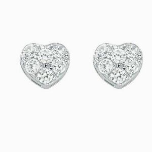 argento sterling chiaro zirconi pave orecchini a bottone cuore, ser0076スターリングシルバーイヤリングコインクリアハート※注意※NYからの配送になりますので2週間前後お時間をいただきます。人気の商品は在庫が無い場合がございます。ご了承くださいませ。サイズの種類の商品は購入時の備考欄にご希望のサイズをご記載ください。　携帯メールでの登録ですと楽天からのメールが届かない場合がございます。