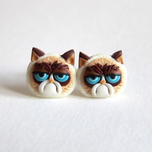 楽天hokushin【送料無料】アクセサリー　ネックレス　ガールフレンドffイヤリングfunny emoji al grumpy cat regalo per la fidanzata bff best friends orecchini jewelry