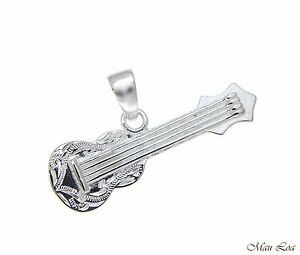 【送料無料】アクセサリー　ネックレス　スターリングシルバーハワイアンスライドウクレレペンダントギターargento sterling 925 hawaiano scorrere ukulele ciondolo chitarra