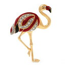 【送料無料】アクセサリー ネックレス エナメルフラミンゴcrystal smalto flamingo in oro placcato metallo(4)