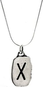 【送料無料】アクセサリー ネックレス ルネペンダントシルバーアルファベットネックレスruna ciondolo gebo argento 925 lettera dellalfabeto g diversi collana nr 304