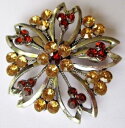 【送料無料】アクセサリー ネックレス ビンテージアルジェントユニークbelle broche bijou vintage couleur vieil argent cristaux topaze unique 209(4)