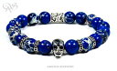 【送料無料】アクセサリー ネックレス カフシルバースカルカフブレスレットbracciale perle naturali regalit silver skull 4 crown donna uomo bracciale bracelet(4)