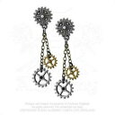 【送料無料】アクセサリー ネックレス ゴシックピューターマシンヘッドギアペンダントイヤリングalchemy gothic peltro machine head steampunk gear pignone orecchini pendenti e371